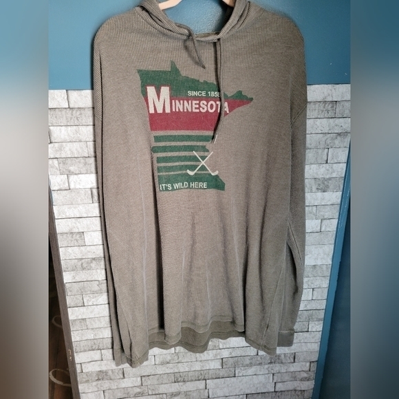 Blue 84 Size XXL Minnesota‎ Wild waffle knit Thermal hoodie - Picture 1 of 3
